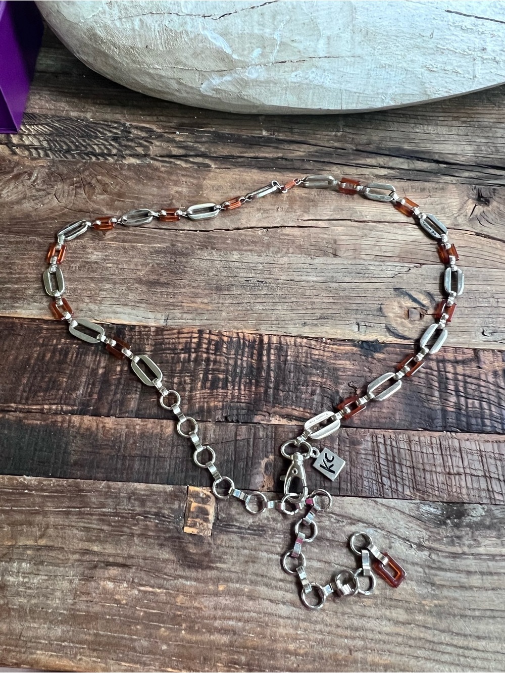 vintage Kenneth Cole chain link belt, made in Italy